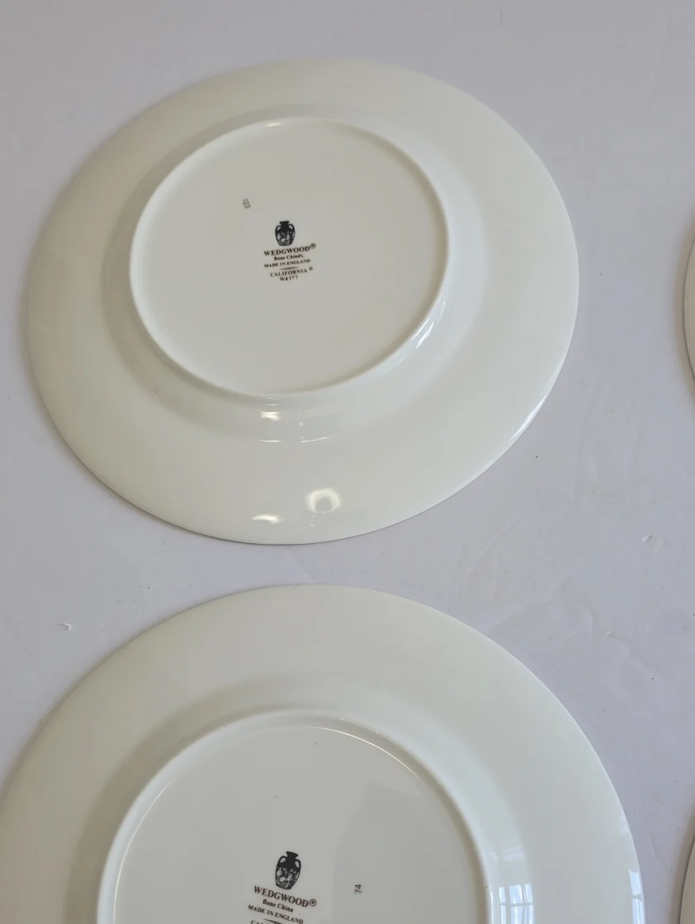 Wedgwood Set Of 4 California Bone China Salad Plates Ivory W4377 Made In England